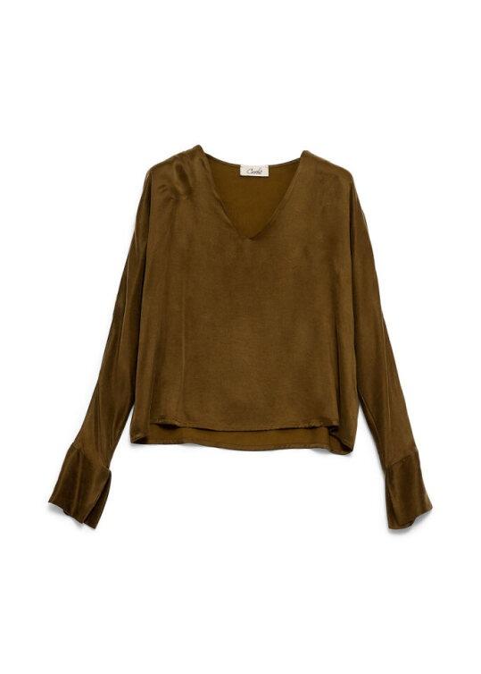 CASACCA SCOLLO V CUPRO CROCHE' MARRONE CR09413 07 CROCHE 