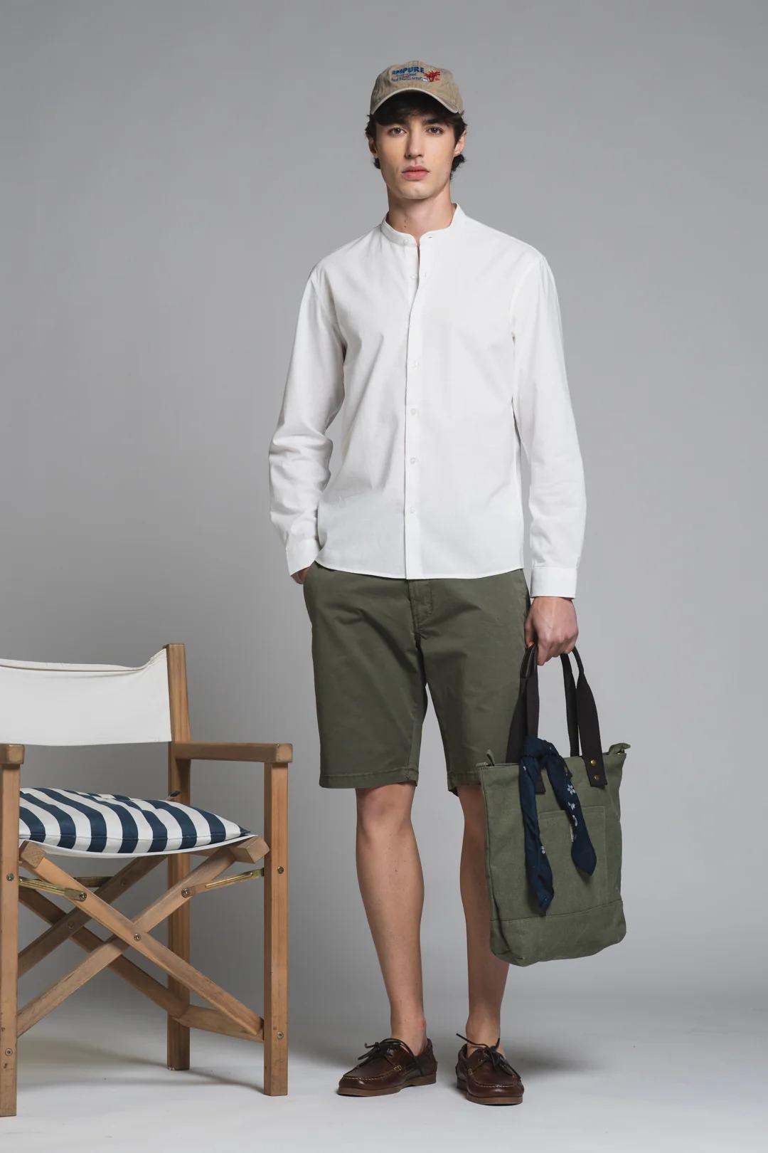 REY CHINO SHORT IN TWILL MILITARY GREEN IM26SSBM-REY-GAB C03 IMPURE 