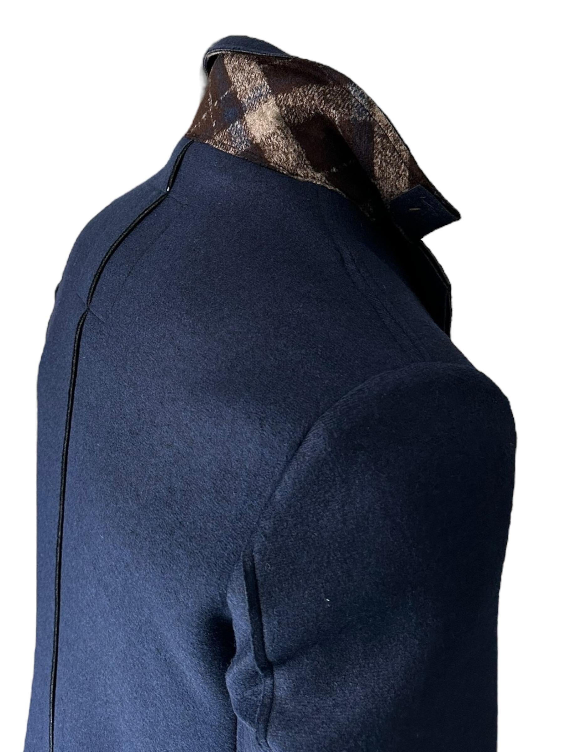 Bob cappotto monopetto con pettorina blu ANDY153/P-T153 NAVY BOB 