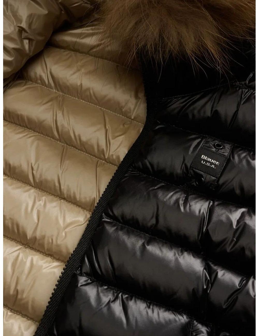 BLAUER PIUMINO A RIGHE ARCADIA JUNIOR NERO 25WBLGC03380-007285 999I BLAUER 