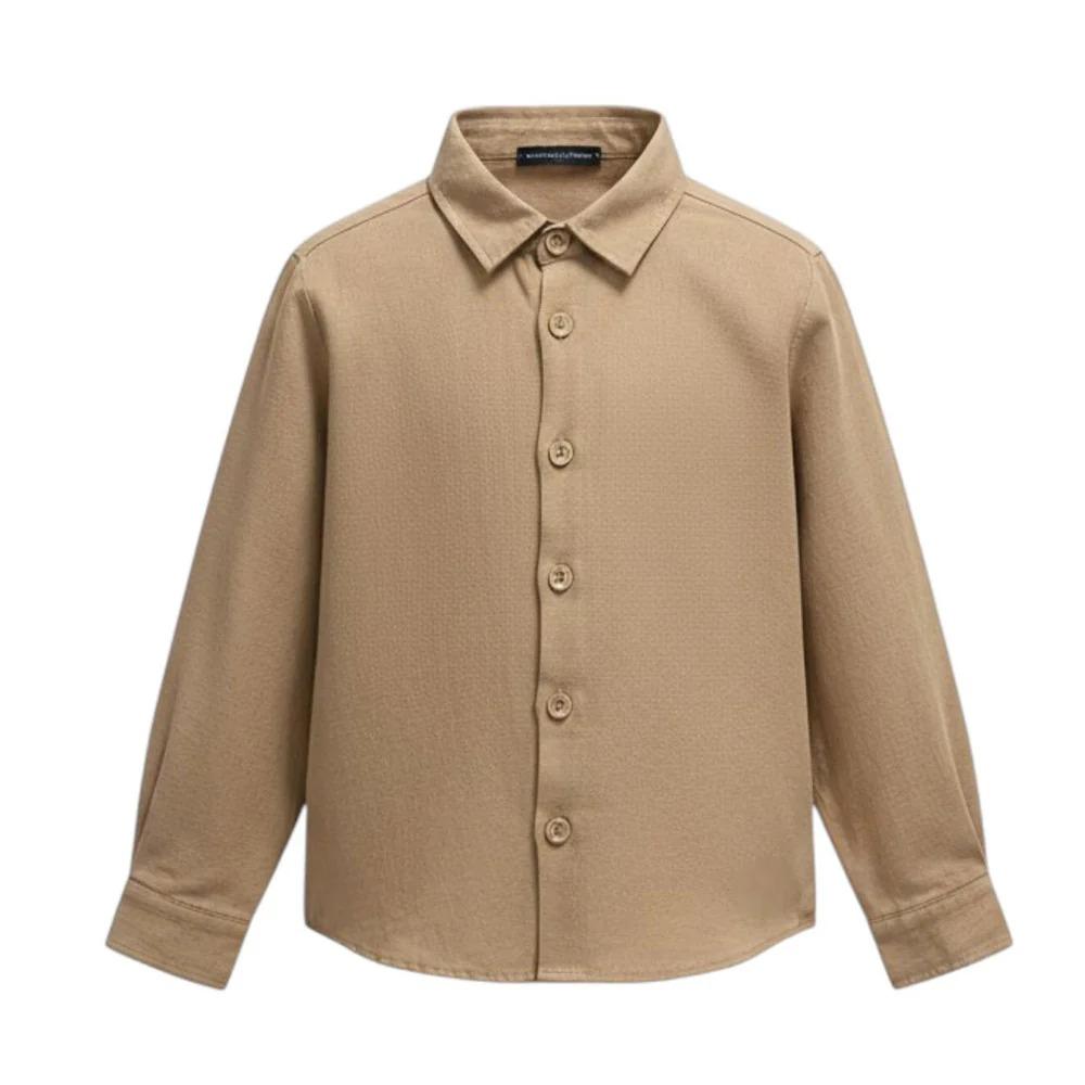 Daniele Alessandrini Camicia In Misto Lino Per Bambino 1235C00437C 1235C00437 CAMEL DANIELE ALESSANDRINI 