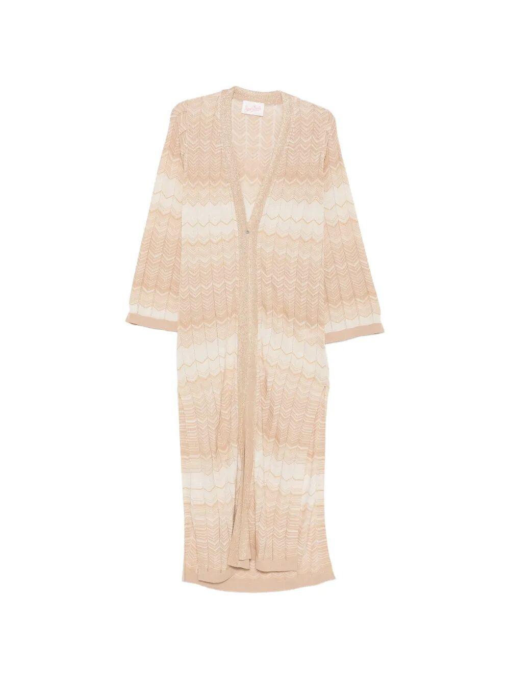Cardigan lungo Tonia in maglia BEIGE TON0001 09497L MC2 SAINT BARTH 