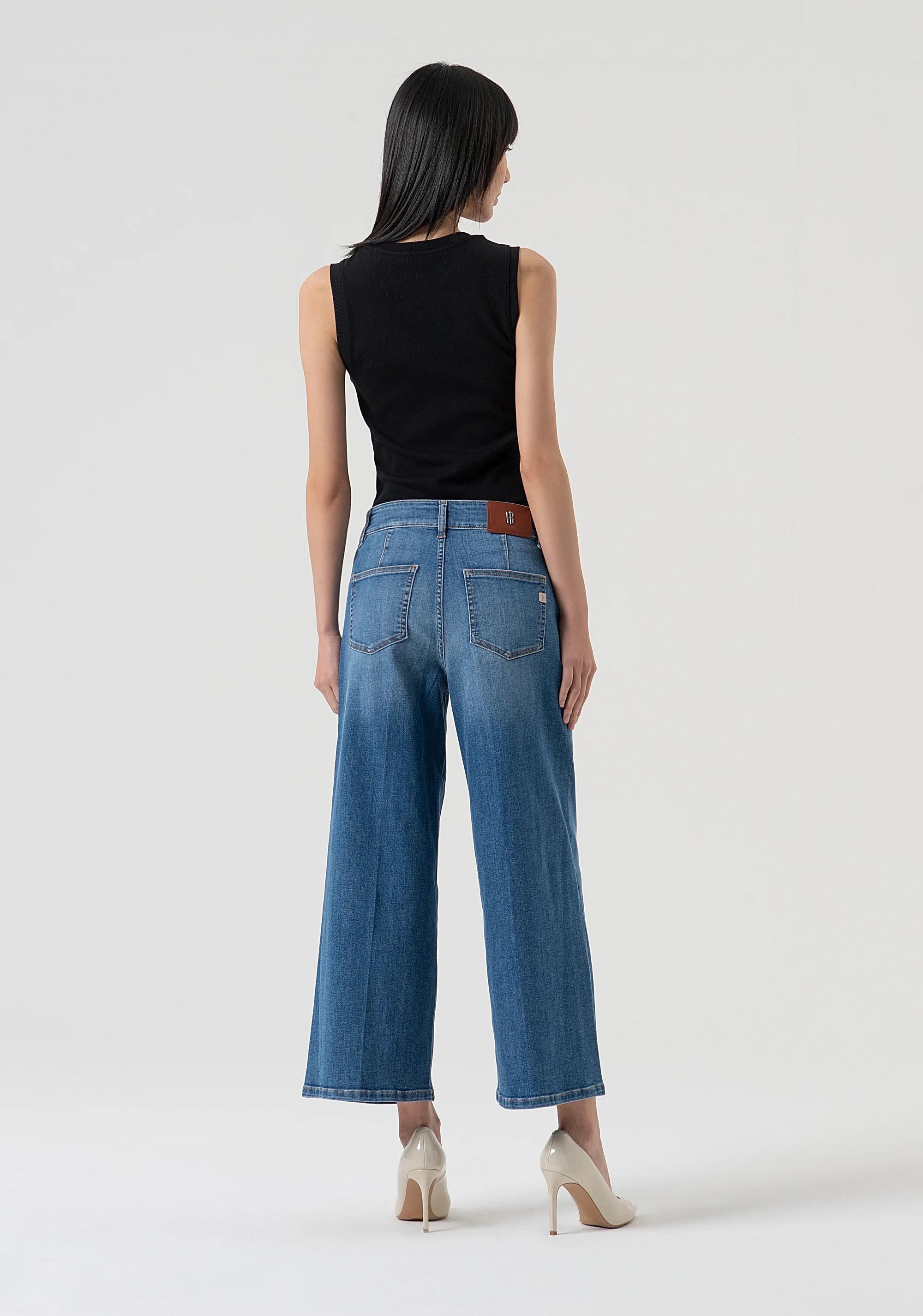 Fracomina Jeans cropped in denim stretch con lavaggio medio FP25WVB004D46093 39 FRACOMINA 