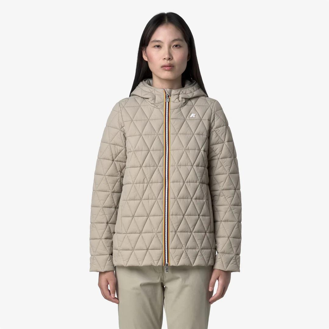 MADLAINE DIAMOND QUILTED WARM<BR/>BEIGE CASHMERE K2136FW XP2 K-WAY 