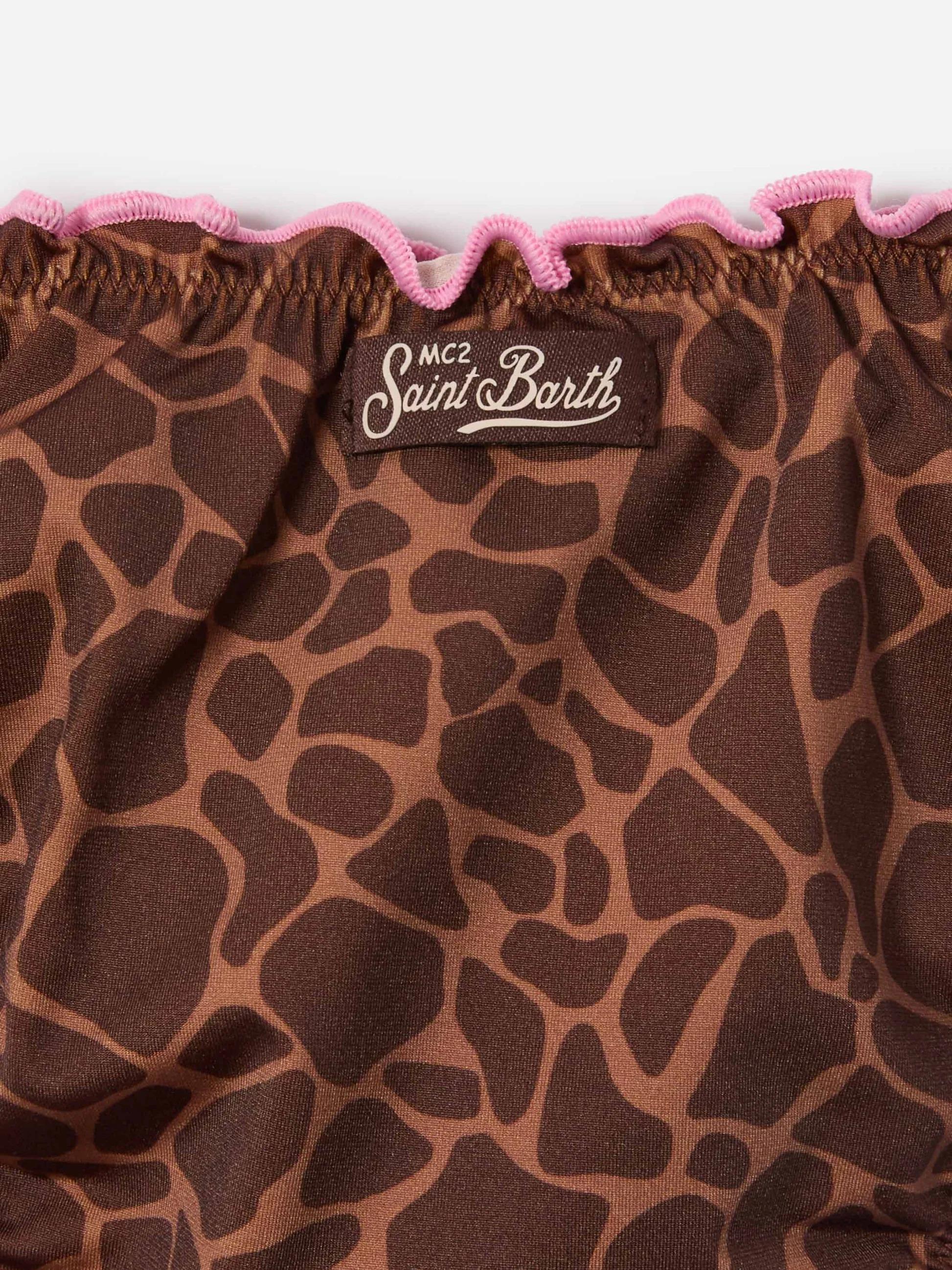 Bikini Cris in tessuto elasticizzato con stampa animalier CRIS001 00900L MC2 SAINT BARTH 
