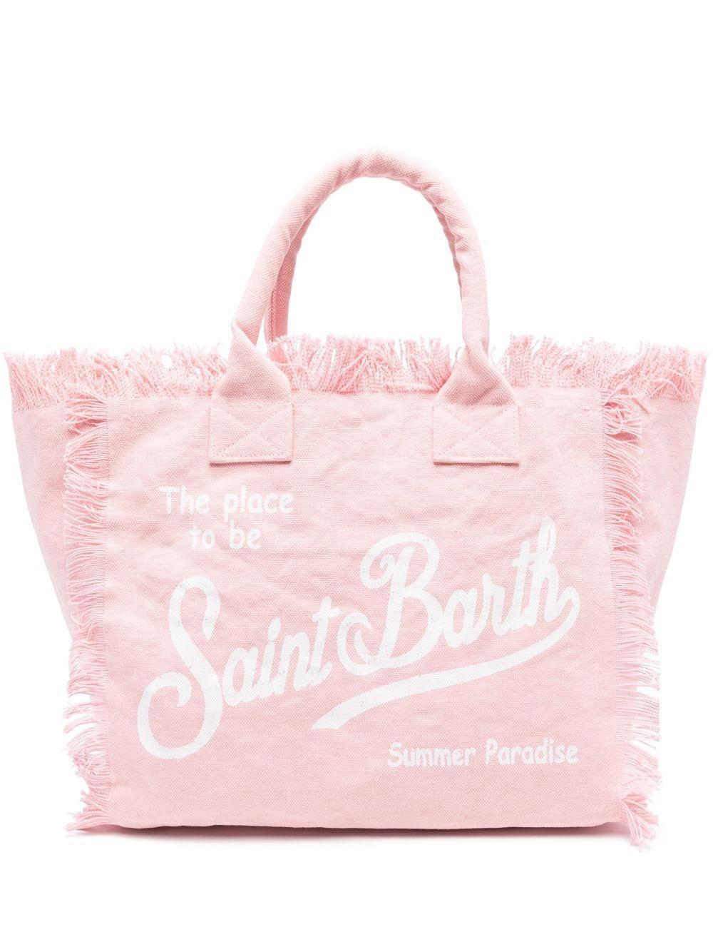 Borsa Vanity MC2 Saint Barth rosa con stampa del logo sul davanti VANI001 00135L MC2 SAINT BARTH 