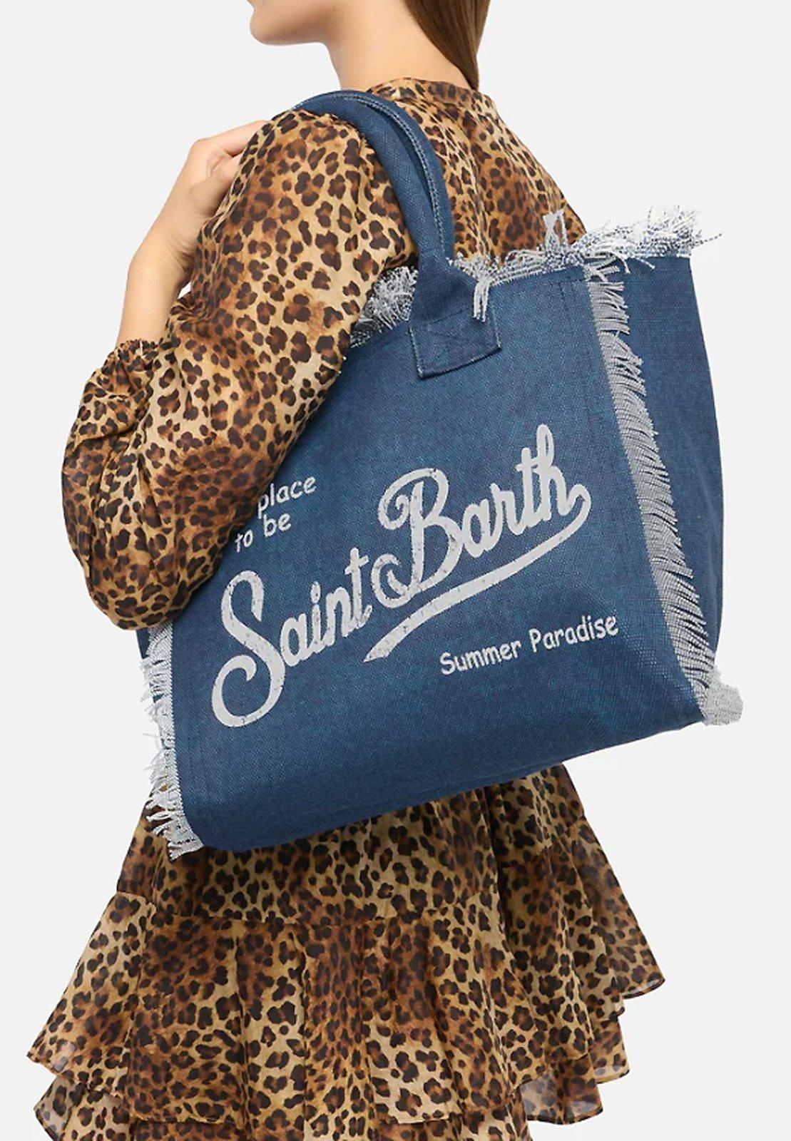 Borsa a tracolla Mc2 Saint Barth Vanity con frange INDIGO VANI001 02582L MC2 SAINT BARTH 