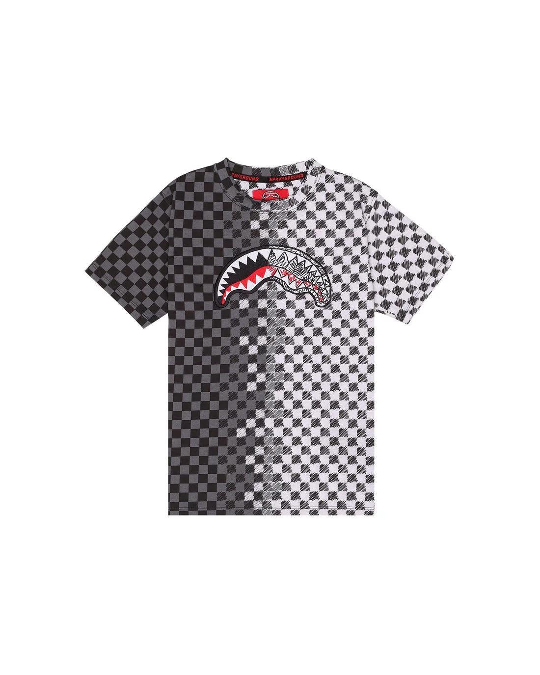 SPRAYGROUND CHECKERED SKETCH REGULAR T-SHIRT SPY1410 V.U SPRAYGROUND 