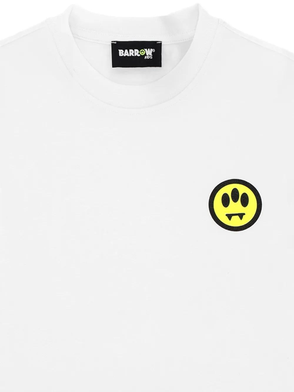 Barrow T-shirt Cropped Nera Con Smile E Logo S6BKJGTH099 Off White S6BKJGTH099 002 BARROW 