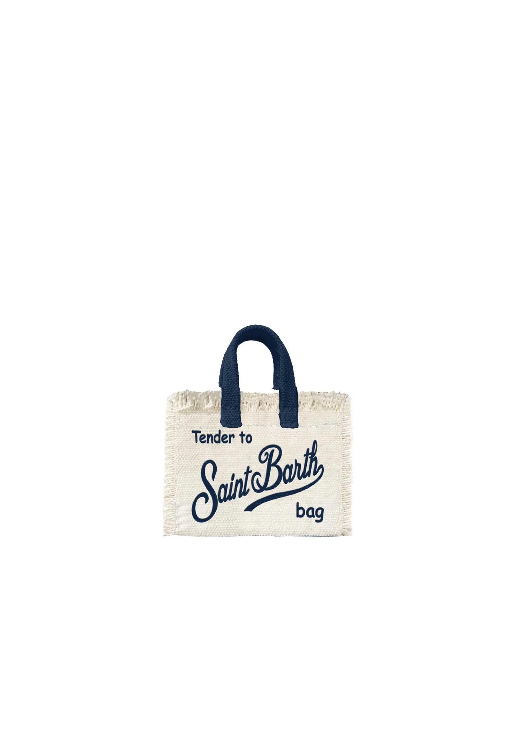 Mc2 saint barth Borsa Telefono Tessuto Canvas Beige Blu PHONE001 02564L MC2 SAINT BARTH 