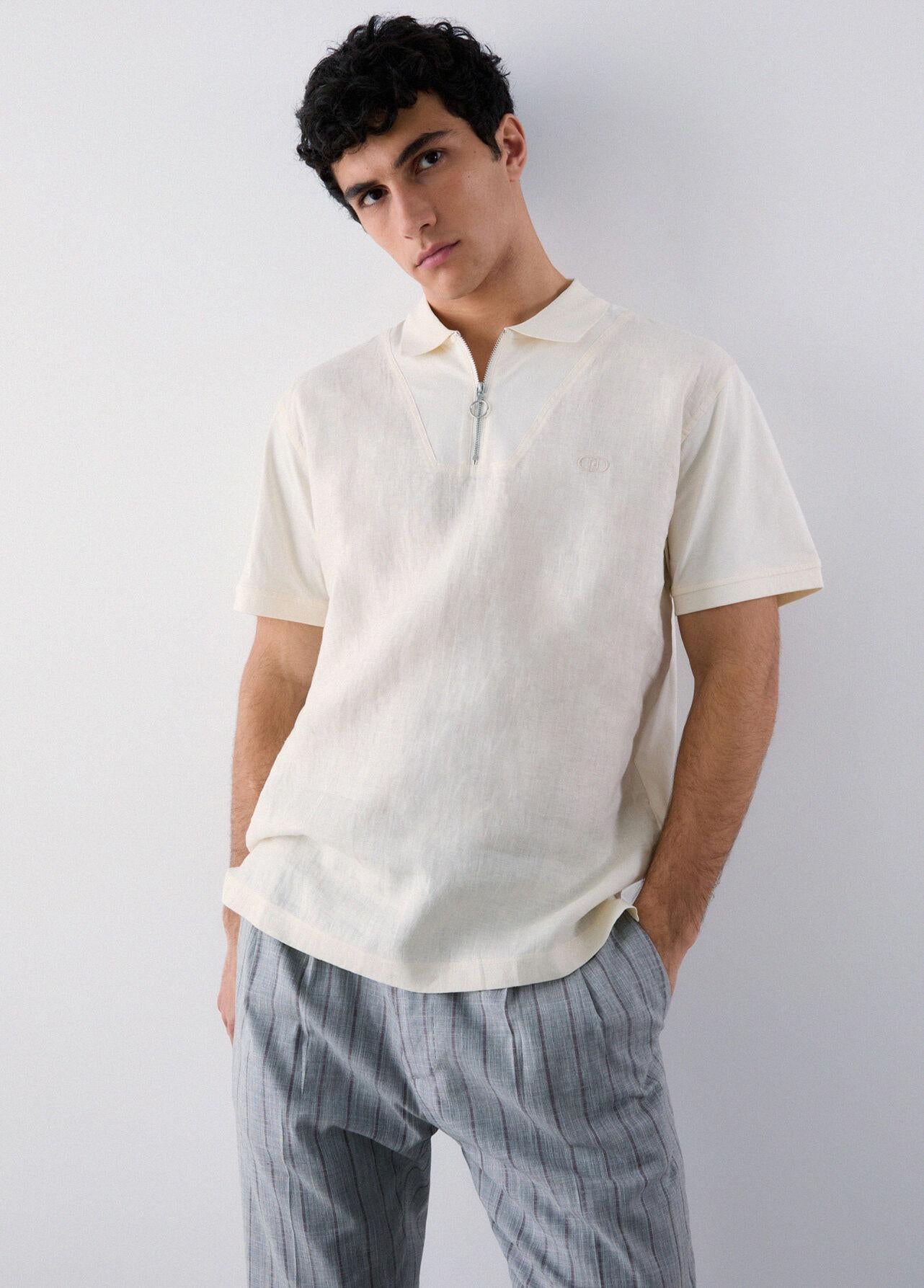 LIU-JO Polo 100% lino QA6175J3914 20601 LIU-JO 