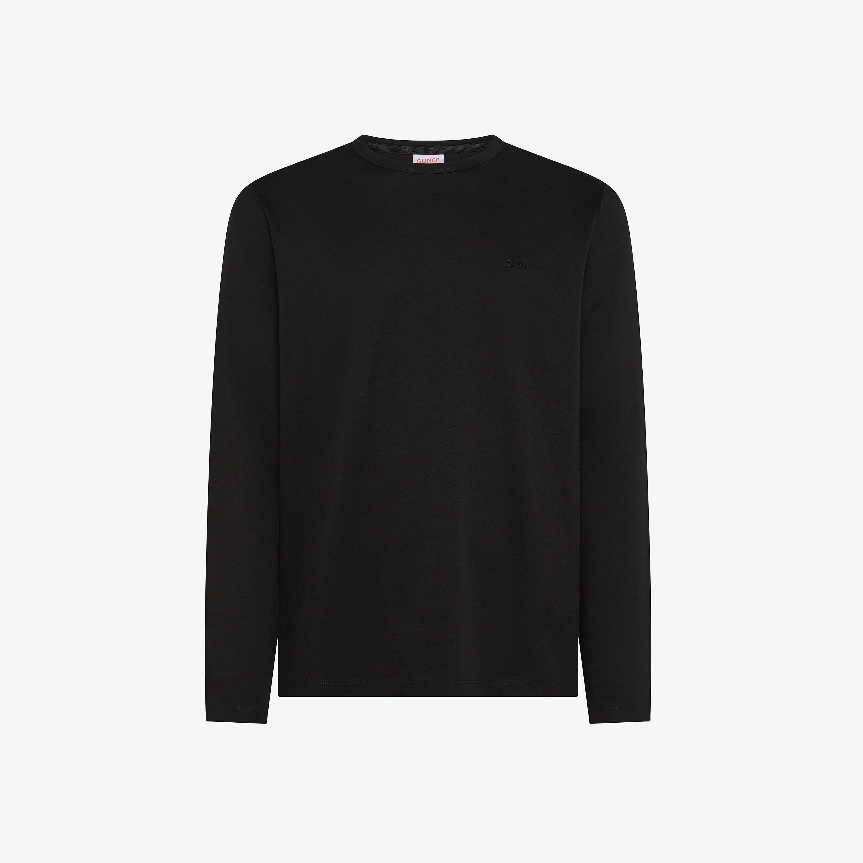 SUN68 T-shirt in jersey con maniche lunghe nero T45102 11 SUN 68 