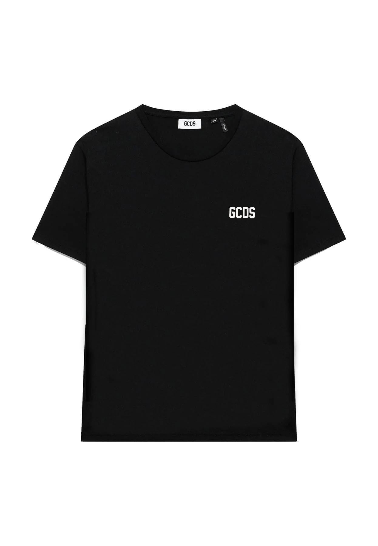 T-shirt low band logo unisex GCDS kids nera in cotone B2JU2332BA3 99 GCDS 