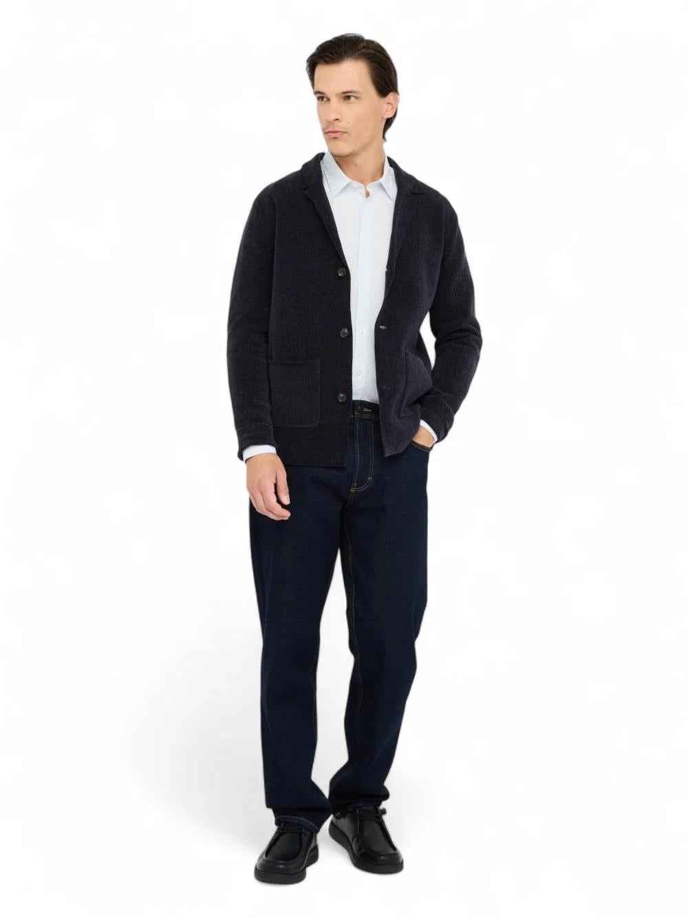 Cardigan Liu Jo in ciniglia uomo dark blue QF5081MA29P 94013 LIU-JO 