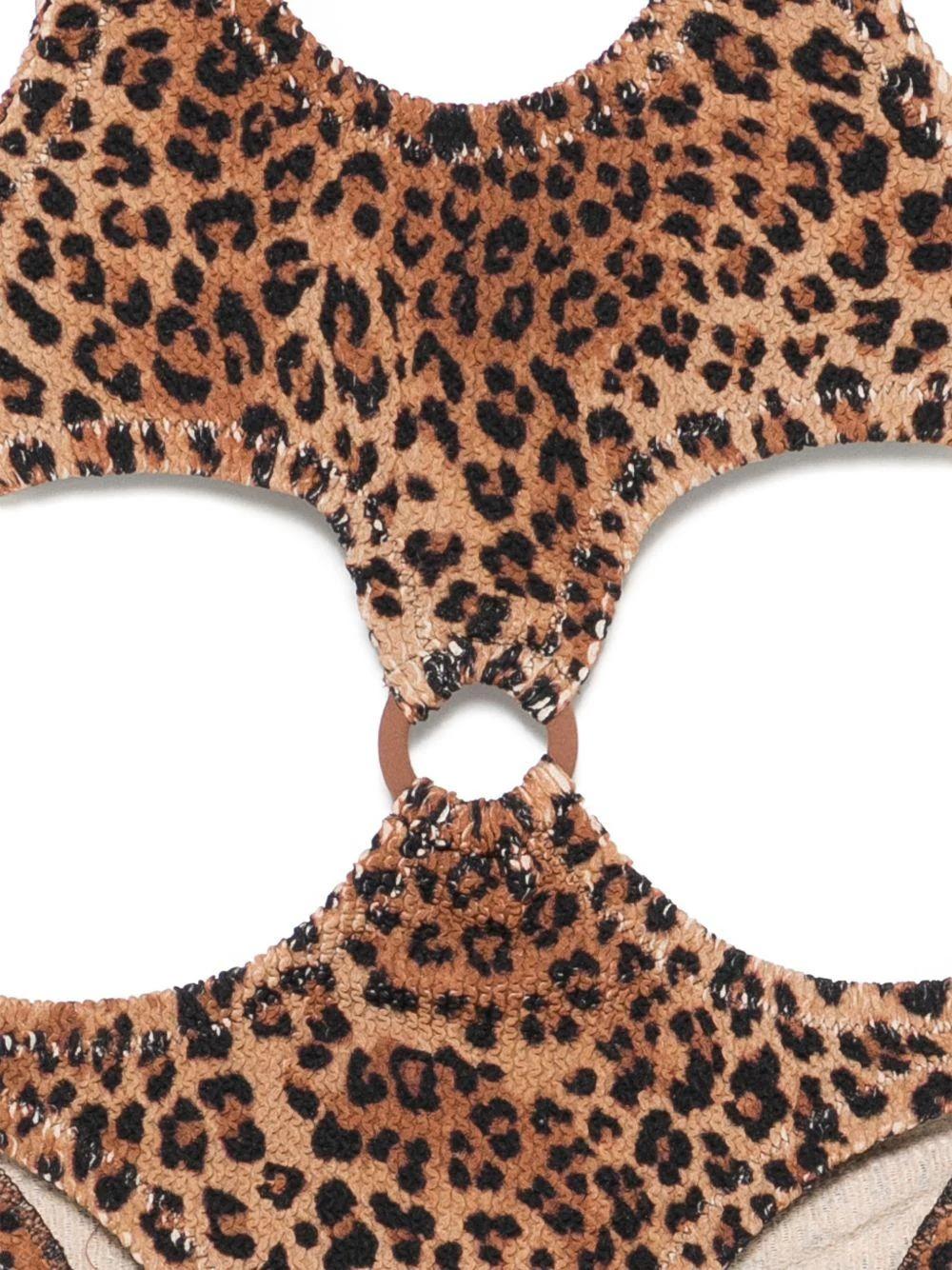 Costume da bagno per bambina MC2 Saint Barth Kids animalier con dettaglio anello LAU0005 00049L MC2 SAINT BARTH 