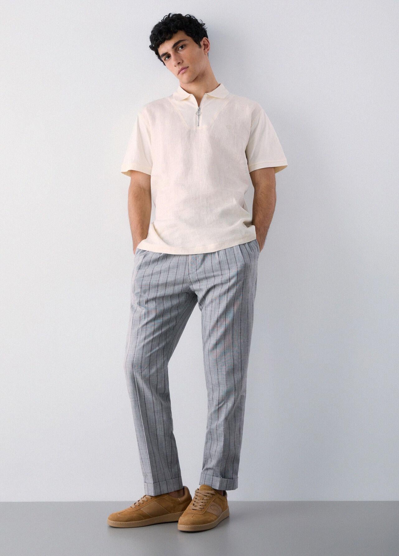 Liu-jo Pantaloni gessati con pence QA6206T575A C3982 LIU-JO 