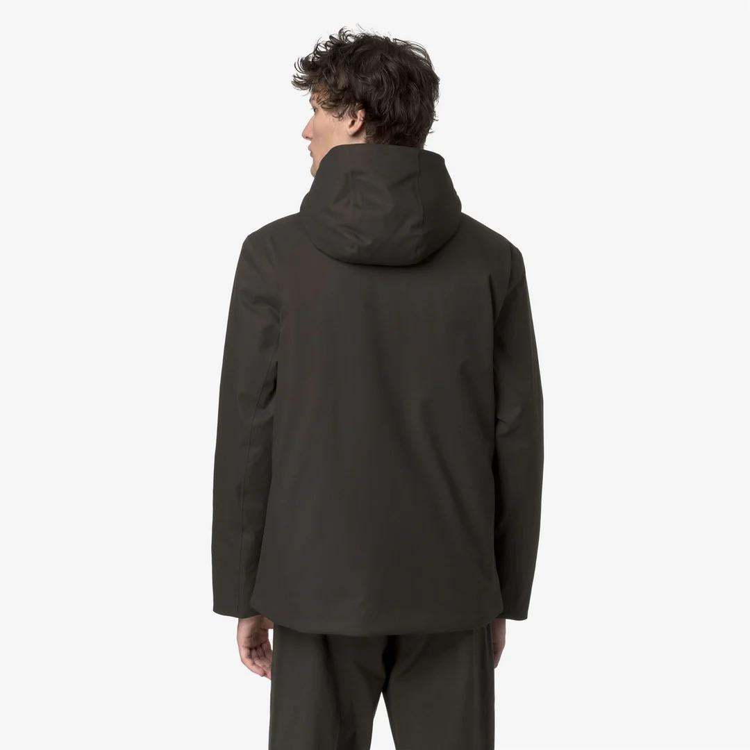 K-WAY JACKO TWILL MARMOTTA<BR/>BLACK OLIVE-BLUE AIRFORCE K8133DW B2V K-WAY 