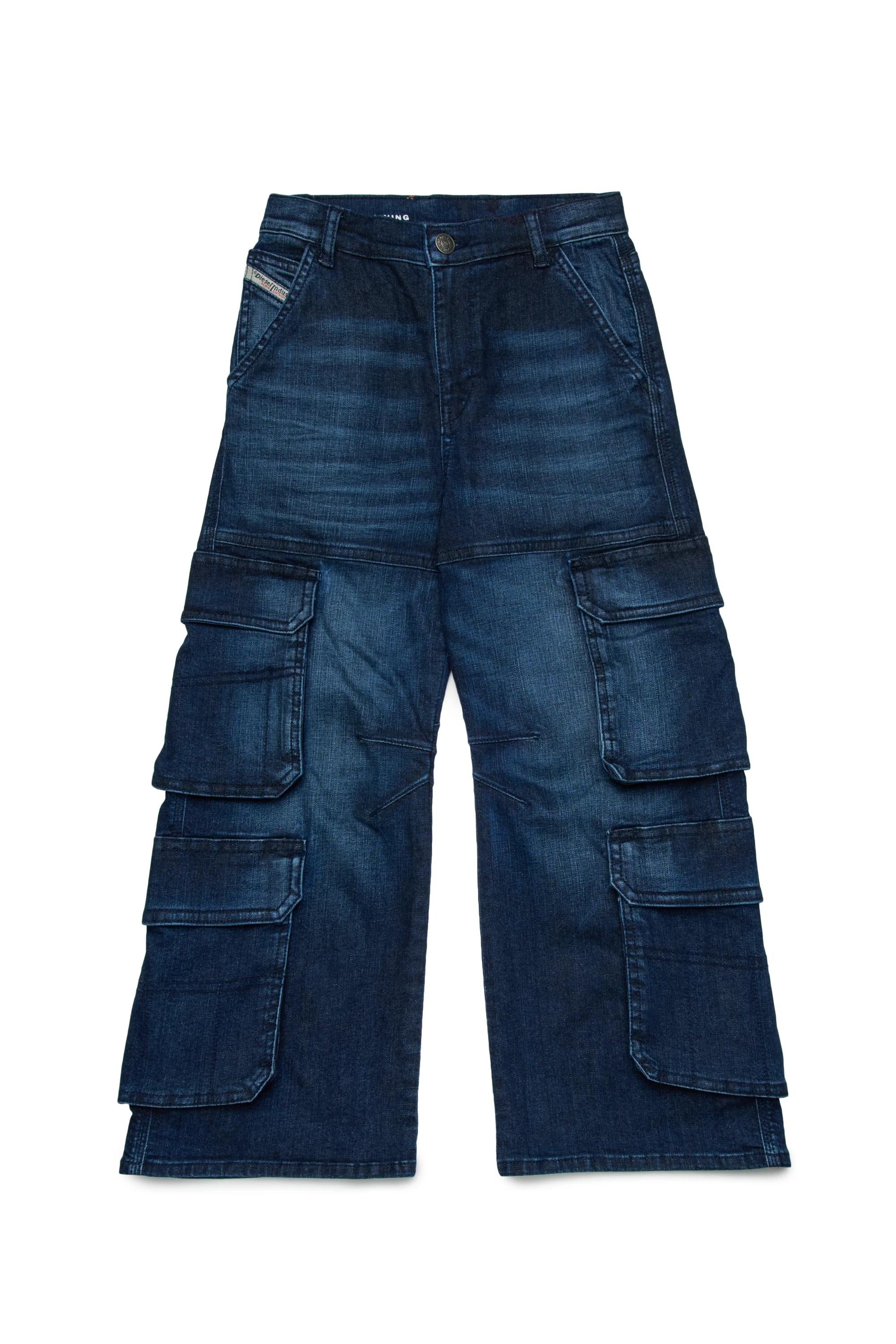 Jeans diesel cargo bambina d-argjx-cargo-s-j blu J02514-KXBQL K01 DIESEL 