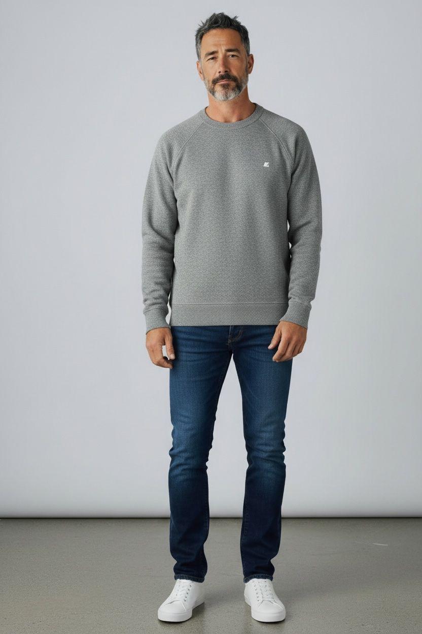 SEBAS WOOL CASHMERE<BR/>GREY MID MELANGE K2142GW KAA K-WAY 