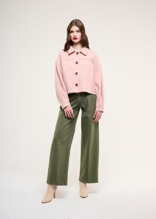 CAPPOTTO CORTO CROCHE' ROSA CR09403 4 CROCHE 