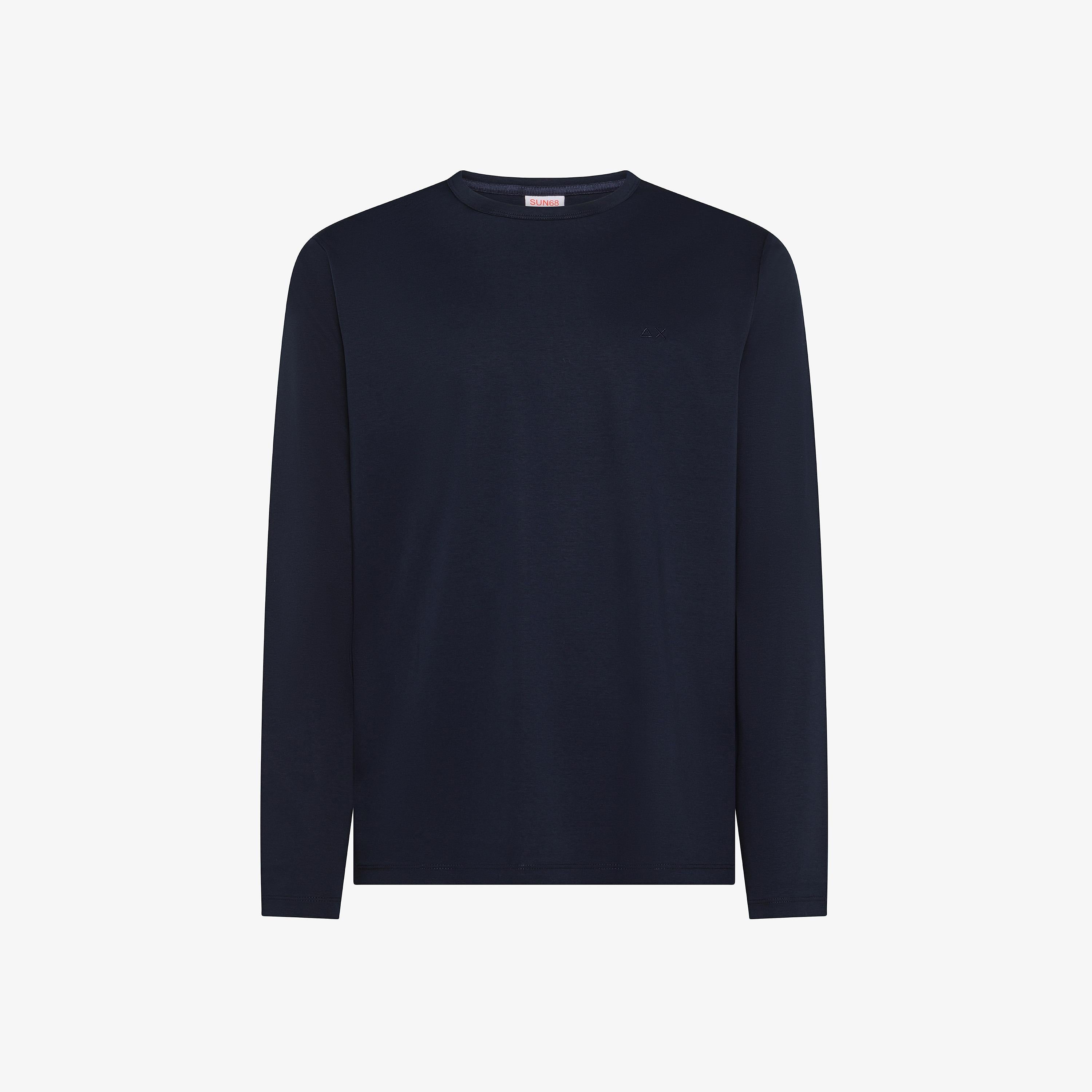 SUN68 T-shirt in jersey con maniche lunghe navy blue T45102 07 SUN 68 