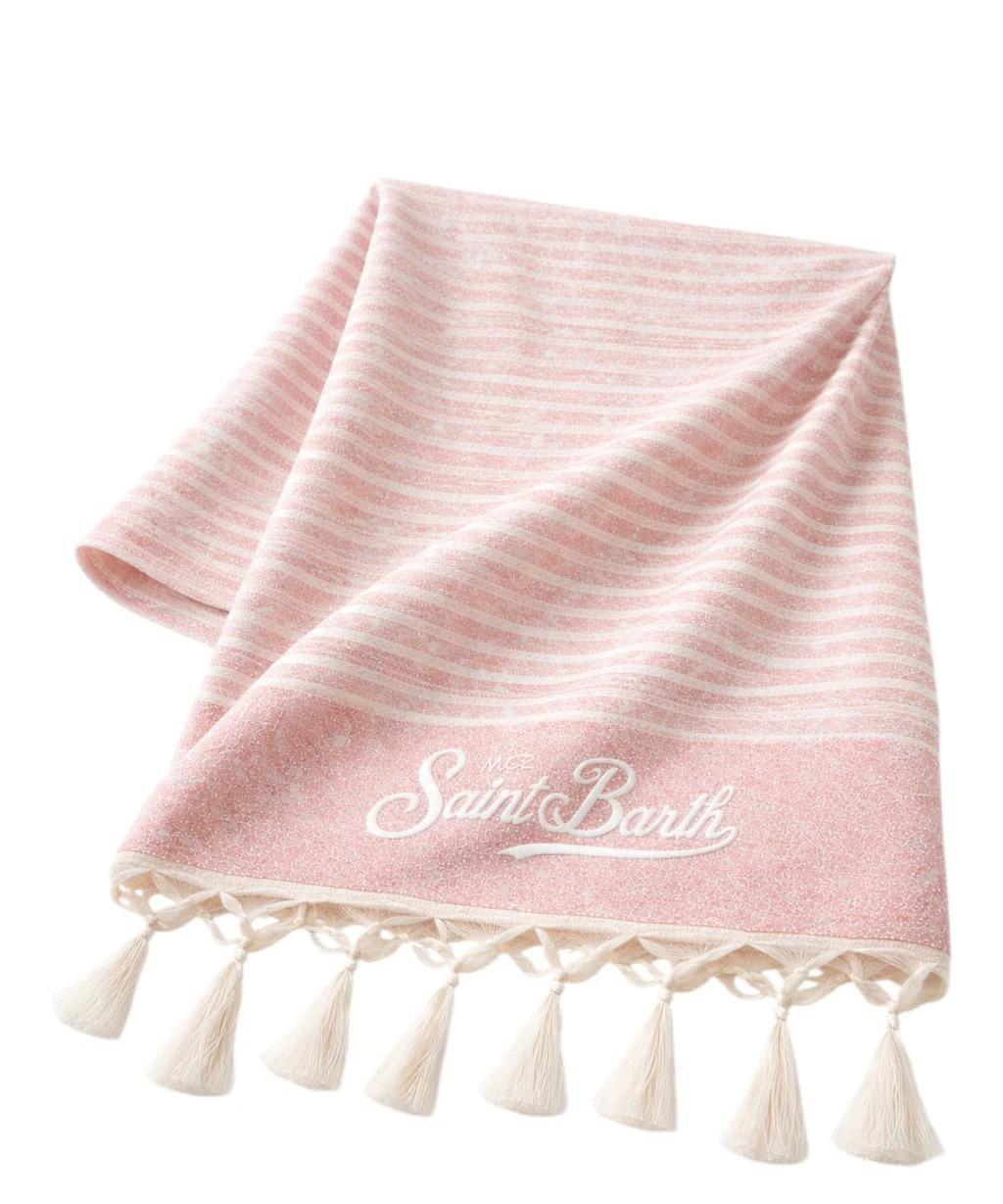 Telo Mare MC2 Saint Barth in Lurex con Frange rosa FOUT016 00625L MC2 SAINT BARTH 