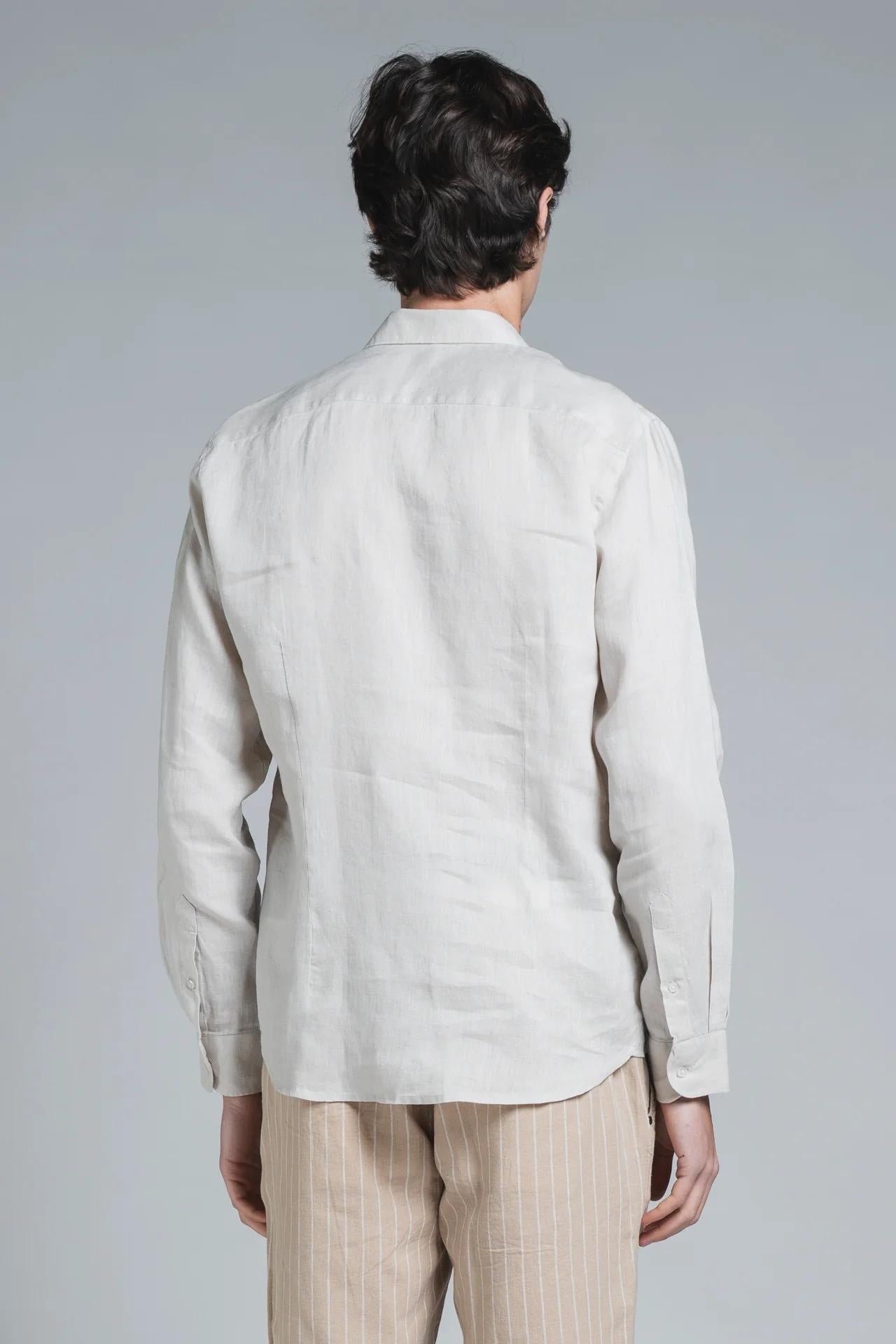 RILEY SHIRT COLLAR FRENCH IN 100% LINEN ECRU' IM26SSSM-RILEY-LIN C56 IMPURE 