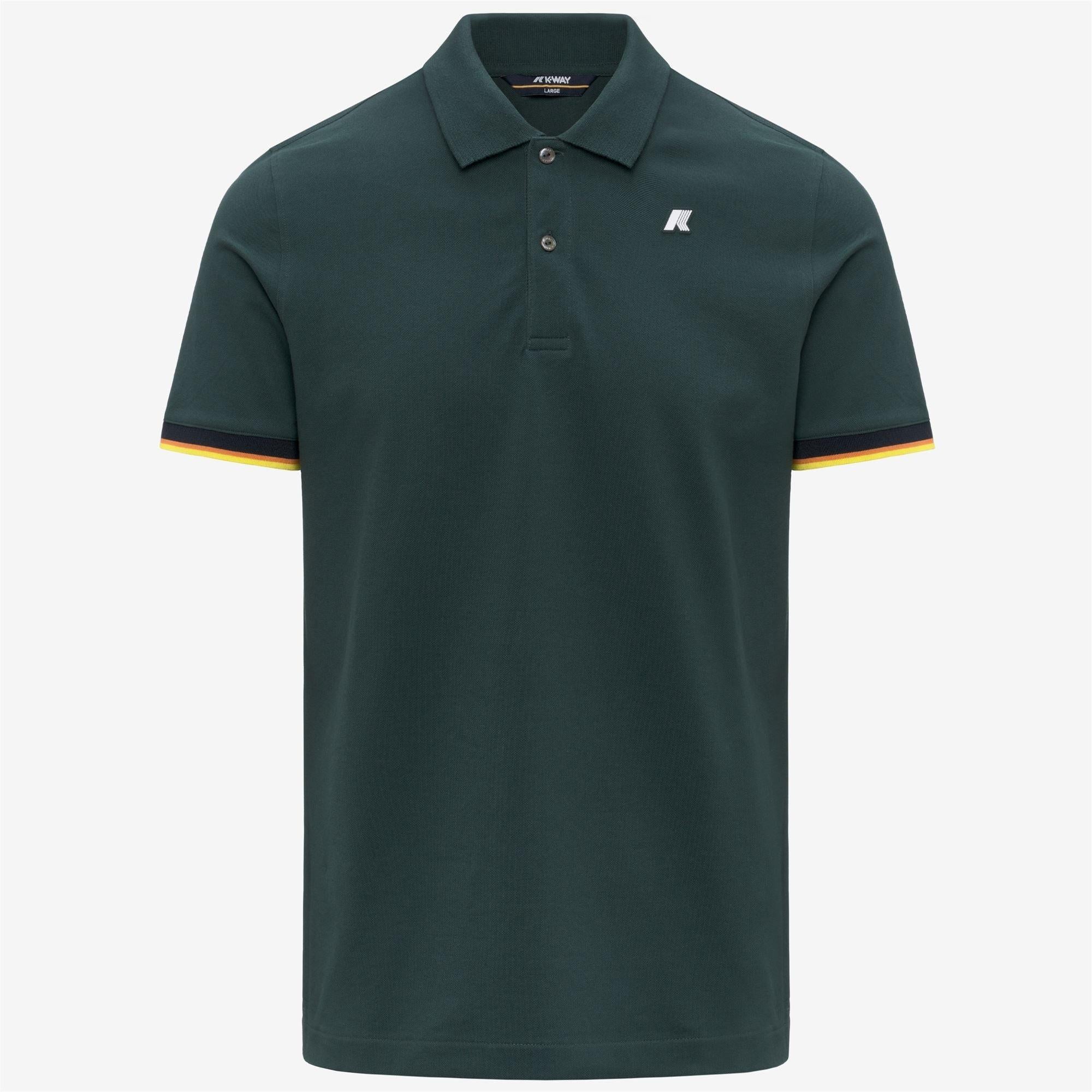 VINCENT PIQUE SLIM<BR/>GREEN DK JUNGLE K1125BW 228 K-WAY 