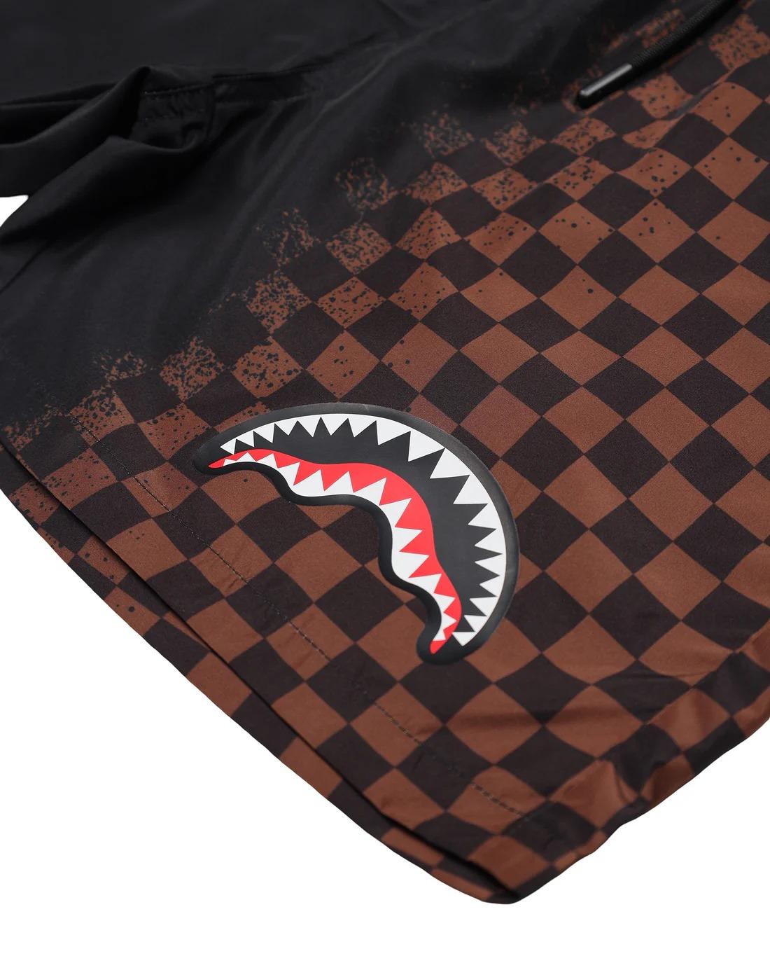 SPRAY SHARK IN PARIS BROWN SWIM TRUNKS BLK SPY1469 BLACK SPRAYGROUND 
