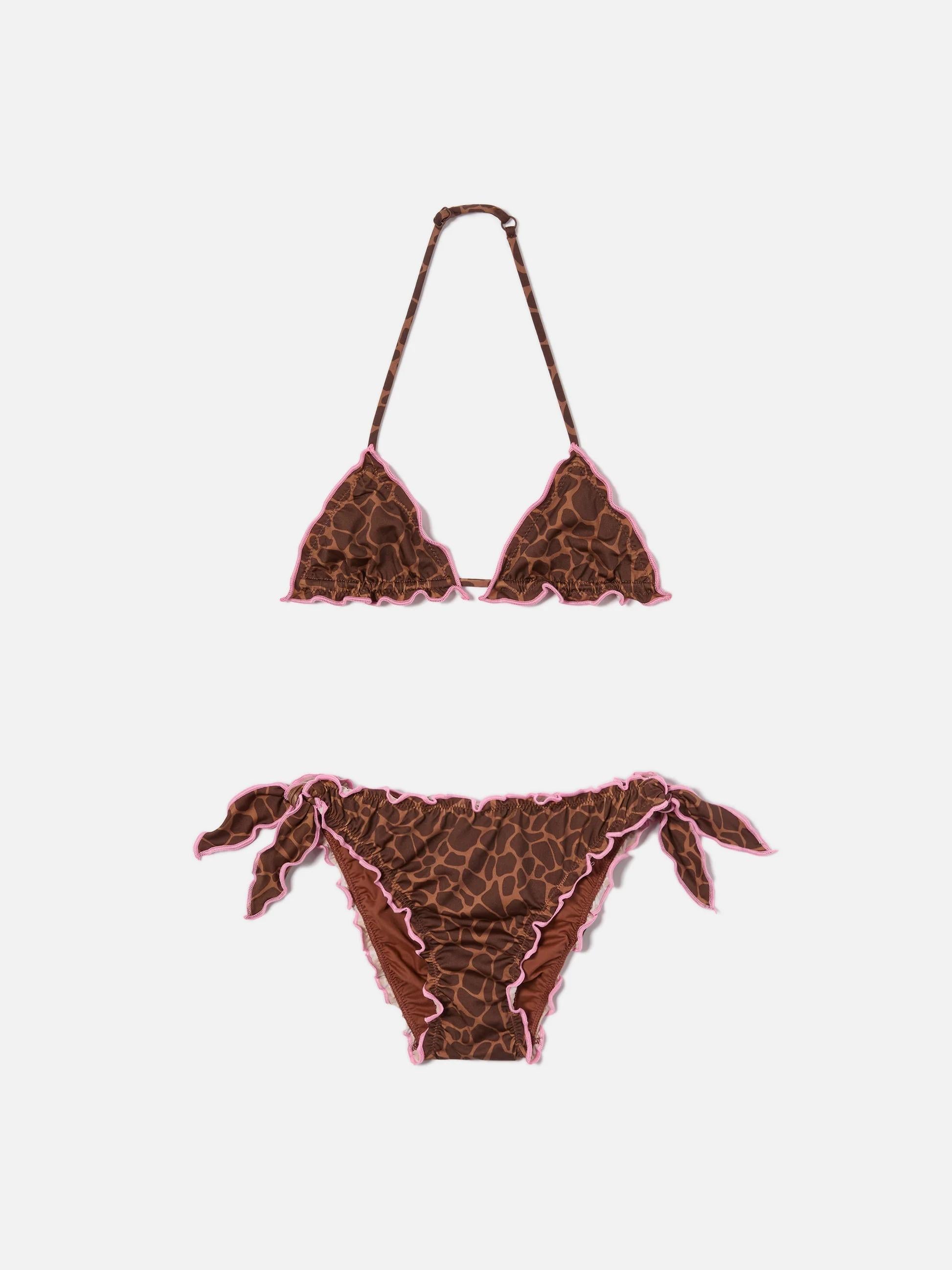 Bikini Cris in tessuto elasticizzato con stampa animalier CRIS001 00900L MC2 SAINT BARTH 