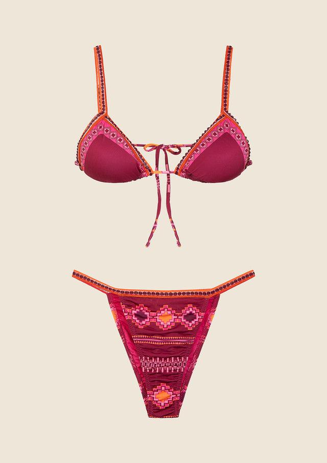Bikini Donna Me fui Triangolo con Slip Regolabile Fantasia 0600-X27