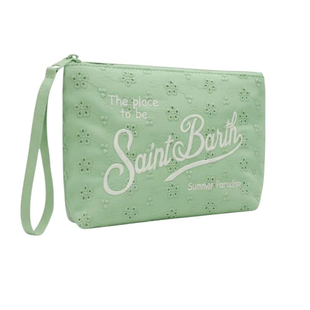 Mc2 Saint Barth Pochette Aline Verde In Cotone Sangallo ALI0045/02533L ALI0045 02533L MC2 SAINT BARTH 