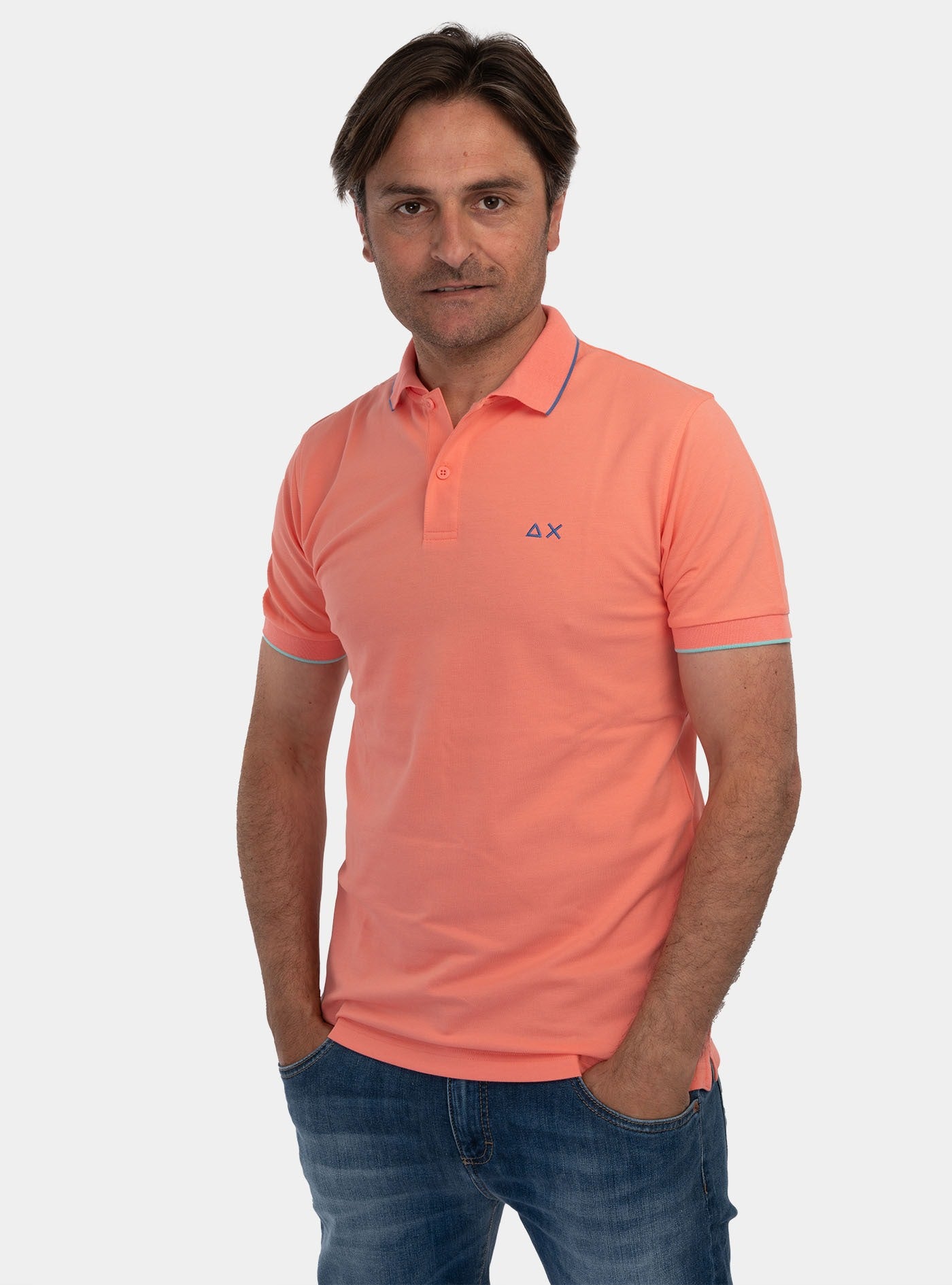 immagine-1-sun-68-polo-small-stripes-on-collar-fenicottero-polo-a34113-14