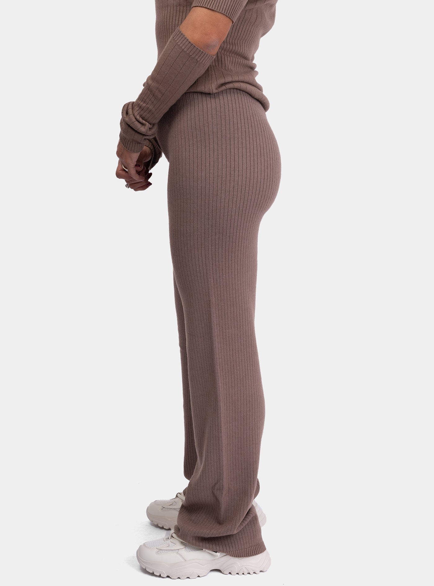 immagine-2-hinnominate-pantalone-palazzo-in-costina-beige-maglia-hmabw01203mttm0001-be09