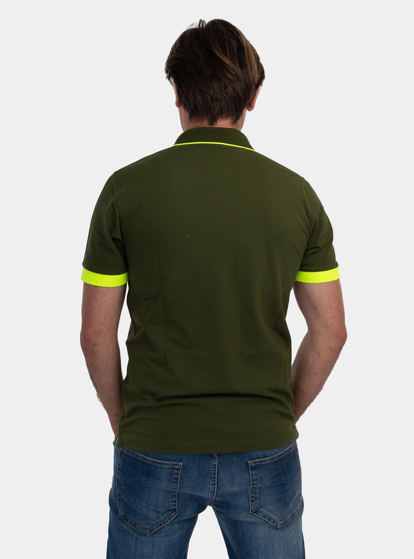 immagine-3-sun-68-polo-small-stripes-fluo-verde-scuro-polo-a34120-37